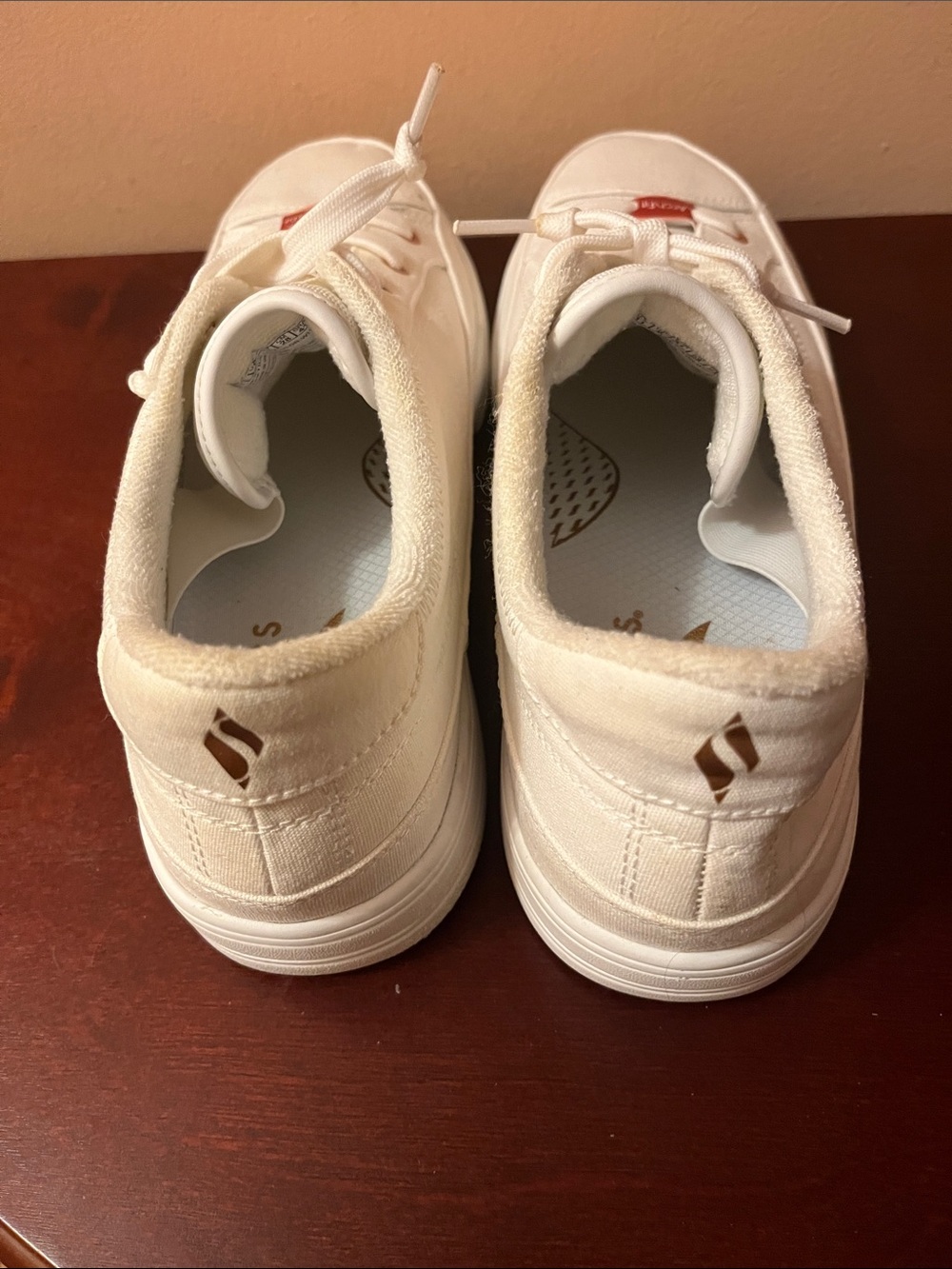 Skechers Ivory Canvas Arch Fit Lace-Up Sneakers - Picture 3 of 8